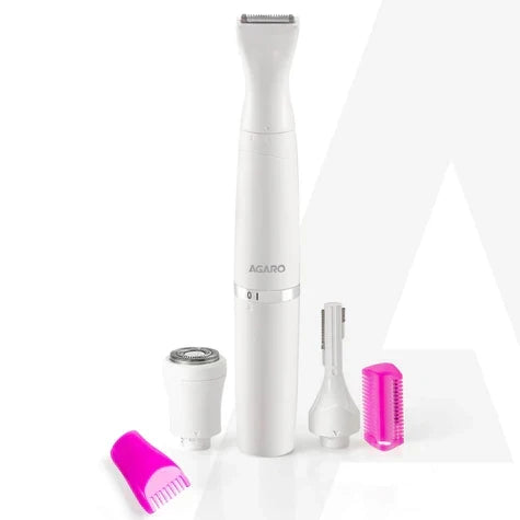Rechargeable 3-in-1 Multi Trimmer For Women, Multipurpose Hair Remover for Women, Face, Leg, Eyebrow, Underarms, Bikini Trimmer, 90 minutes Runtime, White