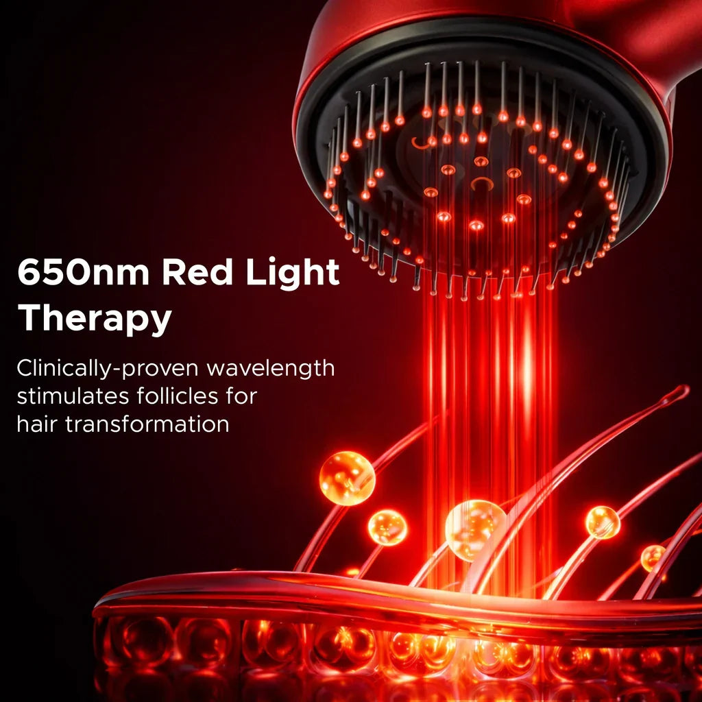 Premium Head Scalp Electric Massager Comb | Scalp Massaging Brush with 3 In 1 Hair Oil Applicator | IPX7 Waterproof,Portable Deep Massager For Hair & Head Relaxation at Home |